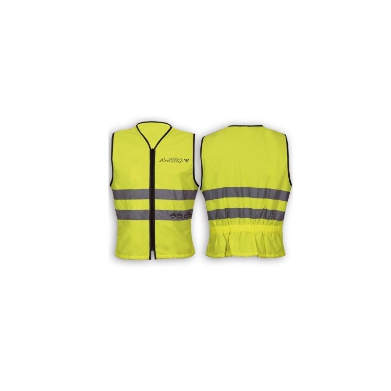 Gilet catarifrangente giallo fluo omologato CE per uso stradale.art: BRIGHT  A-PRO