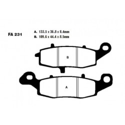 Coppia pastiglie freno FA231HH EBC sinterizzate per CFMOTO 650 '14-'15  Kawasaki ER 650 '06-'17...