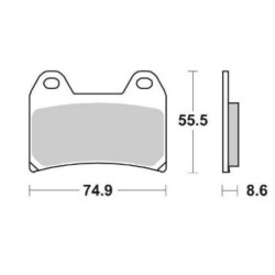 Pastiglie freno anteriore NewFren per moto Ducati Monster 400 600 750 800 900 1100 2000 2013...