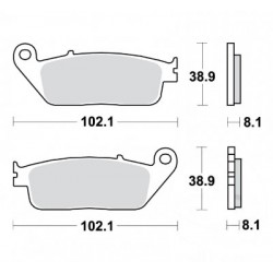 Pastiglie freno sinterizzate MCB598TRQ per moto Honda CBR600 F Kawasaki Z650 ABS Triumph 765...