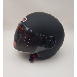 Casco demi Jet mod. Neon Solid Matt Black Origine per moto e Scooter art:NEON ORIGINE