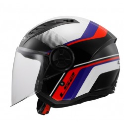 Casco Jet LS2 OF616 AIRFLOW II Grafica Rush Gloss, Sicurezza e stile per moto e scooter ART:OF616...