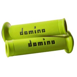 Manopole universali giallo fluo e nero per manubri con diametro 22 mm art: A01041C4050B7-0 DOMINO