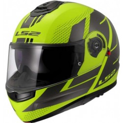 Casco moto modulare FF908 Strobe II Code H-Vis Yellow Grey ECE 22.06 & P/J  per moto stradali...