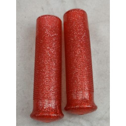 Manopole per manubri da 25 mm rosse con brillantini art: MANROS0101 W&W