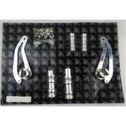 Kit avanzamento comandi cromati con pedane pieghevoli universale per moto custom art: HM2041PU MAPAM