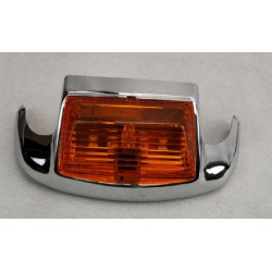 Luce parafango anteriore a lampada con vetro arancio e fregio per Harley Davidson art:...
