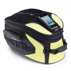 Borsa serbatoio da moto nera e gialla fluo estensibile con sistema di fissaggio Tanlock art:...