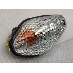 Freccia piatta a lampada omologata da carena moto con vetrino trasparente art: AM2649 THE BEST