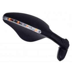 Specchio retrovisore sinistro SX con frecce a led universale omologato nero art: 7037 FAR