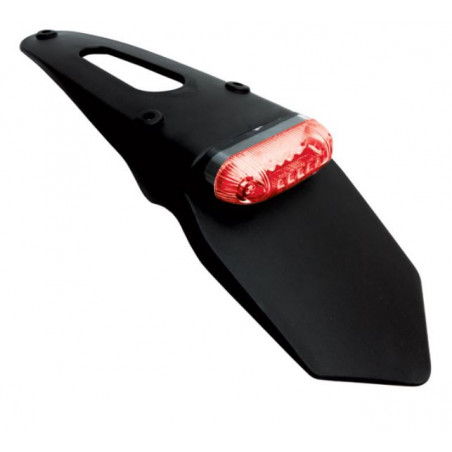 Portatarga Pieghevole Nero Universale Per Moto Enduro - Incl. Faretto LED Rosso