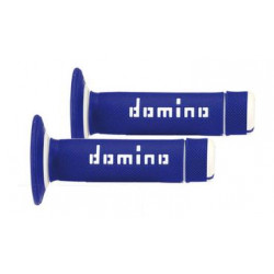 Copp. Manopole Domino serie A020 col blu/bianco per moto Cross-Enduro art: A02041C4648A7-1 DOMINO