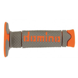 Manopole universali per cross ed enduro grigie e arancio per manubri con diametro 22 mm art:...