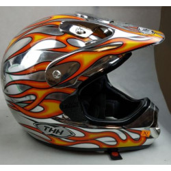 Casco da motocross con fiamme di fuoco art: TX10 THH