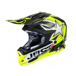 Casco motocross da bambino giallo fluo modello moto X art: J32MOTOXGIALLO JUST1