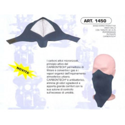 Maschera proteggi viso e collo per caschi jet nera con art: AM.1450 THE BEST