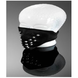 Maschera viso per caschi jet nera con borchie art: 02-601 HH