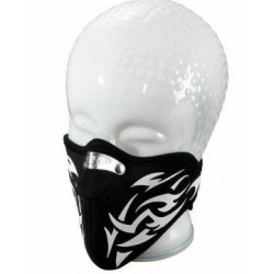 Maschera viso per caschi jet nera con paranaso in alluminio art: 02-603 HH