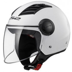 Casco moto jet OF562 Aiflow bianco con visiera lunga per moto e scooter  art: OF562 AIRFLOW...