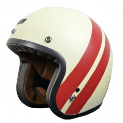 Casco moto jet bianco opaco con strisce rosse art: PRIMOJACKROSSOBIANCO ORIGINE