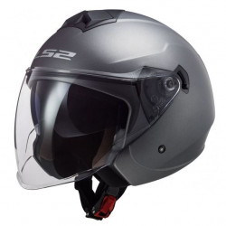 Casco moto jet nero opaco con occhiale interno integrato e visiera art: OF573 TWISTER II...