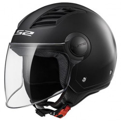 Casco moto jet nero opaco con visiera lunga art: OF562 AIRFLOW NERO LS2