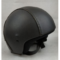 Casco moto jet nero opaco in pelle traforata art: SPEED GRIGIO TRAF FEBO