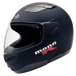 Casco moto modulare in policarbonato nel colore nero opaco del marchio Cox