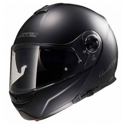 Casco moto modulare nero opaco con occhiale interno integrato e visiera art: FF325 STROBE LS2