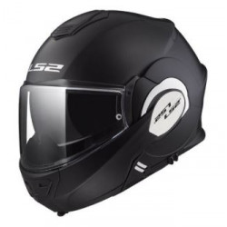 Casco moto modulare nero opaco con occhiale interno integrato e visiera art: FF399 VALIANT SINGLE...