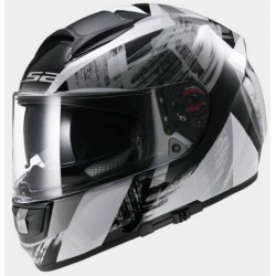 Casco moto stradale grigio e bianco con occhiale interno integrato art: FF397 VECTOR FT2 COSMOS LS2