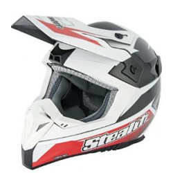 Casco motocross bianco rosso e nero art: HD210 ROSSO STEALTH