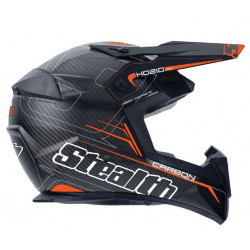 Casco motocross in carbonio nero e arancio art: HD210 CARBON FIBER STEALTH