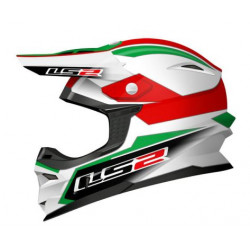 Casco motocross verde bianco e rosso art: MX456 TUAREG LS2