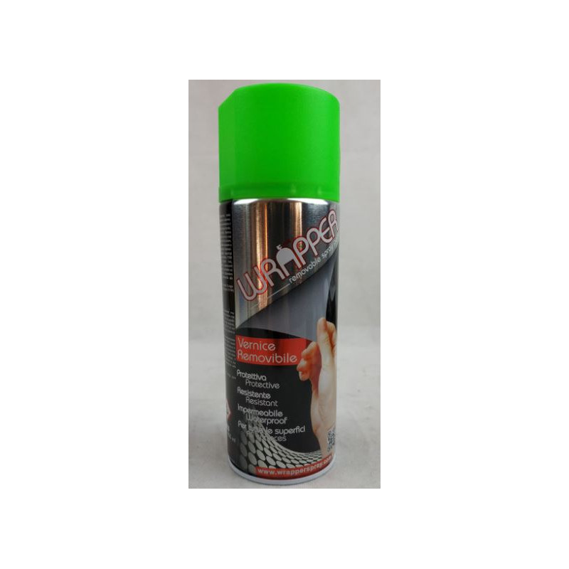 Pellicola spray verde fluo removibile per wrapping art