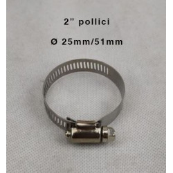 Fascetta in acciaio per marmitta moto diametro da 25 mm a 51 mm 2 pollici art: DE-2206-2POLLICI CTF