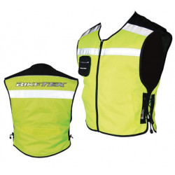 Gilet catarifrangente verde fluo da moto art: GILREFLURB01 BIKETEK