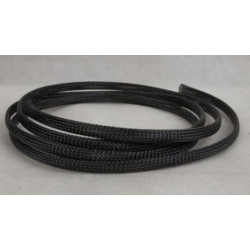 Guaina elastica in treccia di pvc nera diametro 10 mm per rivestimento corde freno frizione e...