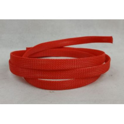 Guaina elastica in treccia di pvc rossa  diametro 13mm per rivestimento corde freno frizione e...