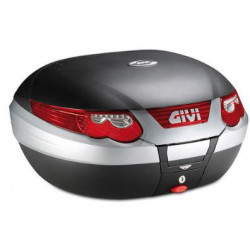 Bauletto rigido universale nero per moto e scooter 55 litri con catadiottri rossi art: E55N GIVI