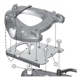 Portapacchi per bauletto modello Monokey per moto BMW F650GS/F700GS/F800GS art: SR5107 GIVI