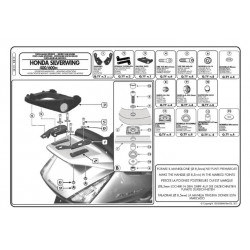 Portapacchi per bauletto modello Monolock per scooter Honda SilverWing 400/600 art: SR19 GIVI