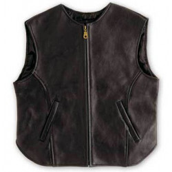 Gilet in pelle nero da moto da uomo e donna art: BLACKOUT A-PRO