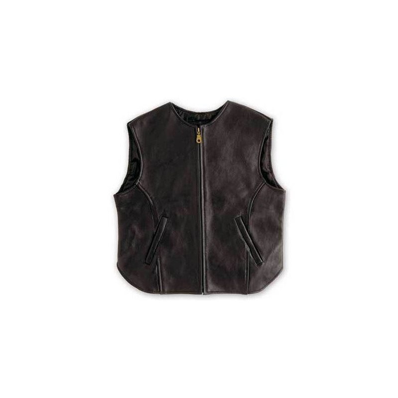 Gilet in pelle nero da moto da uomo e donna art: BLACKOUT A-PRO