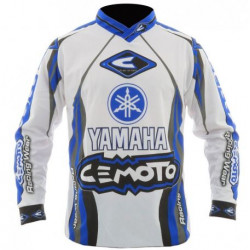 Maglia da cross con scritta Yamaha blu e bianca art: MAGLIAYAMAHA01 CEMOTO