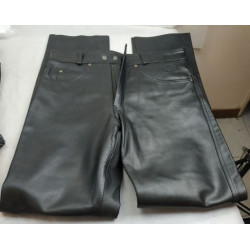 Pantaloni in pelle neri da moto da uomo art: PANTPELLE02 FEBO COLLECTION