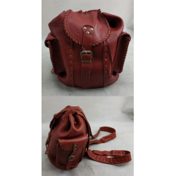 Zaino in pelle rosso per moto custom modello Color 18 litri art: 613ROSSO FEBO COLLECTION