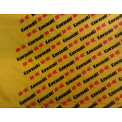 Foulard Kawasaki giallo con scritta blu  70x70 art: FOULKAWASAKI02 SPARK