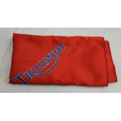 Foulard Triumph rosso con logo ricamato blu 70x70 art: FOULTRIUMPH01 SPARK