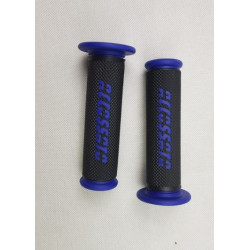 Manopole racing nere e blu  per moto strali e Naked manubrio da 22-24 mm art :GR006B-G ACCOSSATO